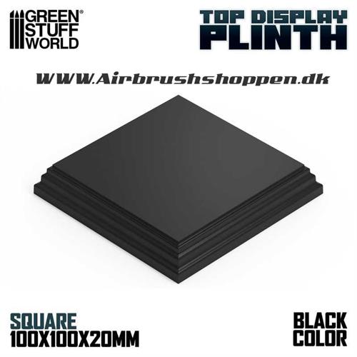 Square Wood display bases 10x10 cm 20mm - GSW Black